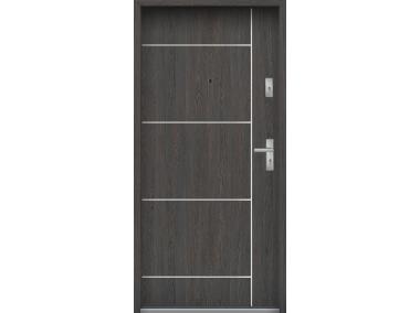 Zdjęcie: Drzwi wejściowe do mieszkań Bastion A-65 Wenge deska 90 cm lewe OSPŁ KR CENTER
