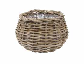 Kosz z rattanu okrągły 30x30x19 cm TIN TOURS