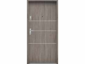 Drzwi wejściowe do mieszkań Bastion A-66 Dąb szary 90 cm prawe ODO KR CENTER