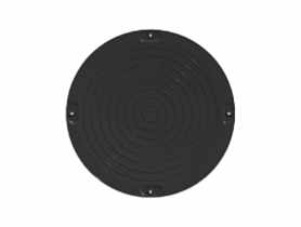 Pokrywa Atom fi500 mm czarna pełna WAVIN