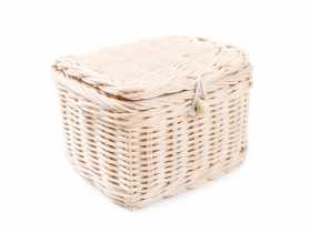 Koszyczek rattanowy szkatułka 13x11x11 mały zamykany TIN TOURS