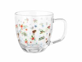 Kubek szklany Zimowe Skrzaty 420 ml dekoracja B ALTOM DESIGN