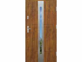 Drzwi zewnętrzne stalowo-drewniane Disting Nicolo 08 Dąb złoty 90 cm prawe KR CENTER