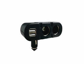 Rozdzielacz samochodowy, 2 gniazda, 2 x USB WF003 DPM SOLID