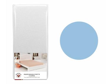 Zdjęcie: Prześcieradło frotte z gumką 90x200x30 cm light blue RAVI