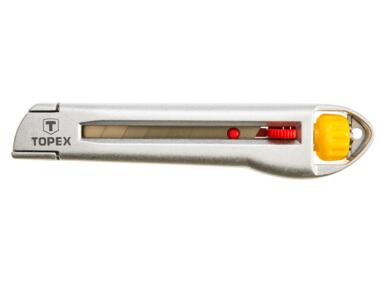 Zdjęcie: Nóż z ostrzem łamanym 18 mm, metalowy korpus TOPEX