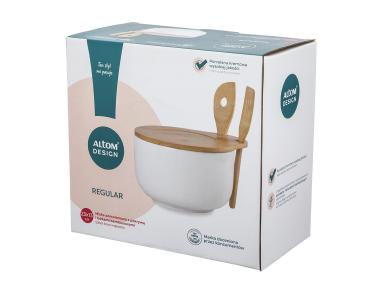 Zdjęcie: Miska Regular z pokrywką i łyżkami bambusowymi ALTOM DESIGN