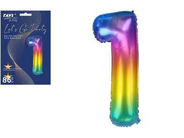 Zdjęcie: Balon foliowy LGP 102/86 cm Jelly Cyfra 1 DECOR