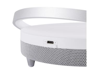 Zdjęcie: Lampka biurkowa Saturn Led Speaker kolor biały/szary STRUHM