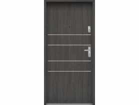 Drzwi wejściowe do mieszkań Bastion A-30 Wenge deska 80 cm lewe OSPŁ KR CENTER