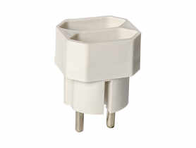 Rozgałęźnik elektryczny, 2x2,5A, biały P80 DPM SOLID