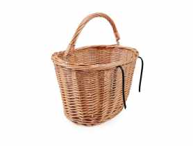 Kosz wiklinowy na rower 30x24x20/30 cm owalny TIN TOURS
