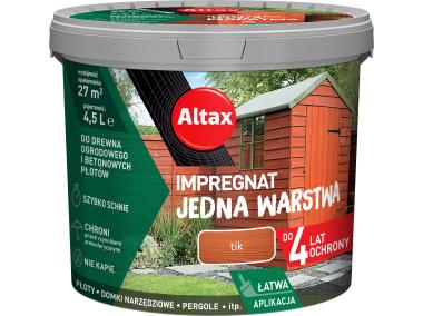 Zdjęcie: Impregnat Jedna warstwa 4 lata, tik 4,5 L ALTAX