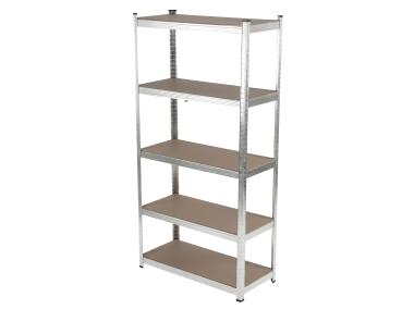 Zdjęcie: Regał metalowy wciskany, 5 półek, 180x90x40, 175 kg, ocynk PROFIX