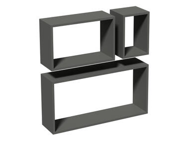 Zdjęcie: Półka modułowa prostokątna FRS 1 szara 600x380x170 mm VELANO