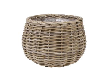 Zdjęcie: Kosz z rattanu z folią okrągły 42x42x30 cm TIN TOURS