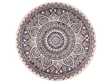 Zdjęcie: Dywan Print Shine 133 cm koło aztecki czarny MULTI-DECOR