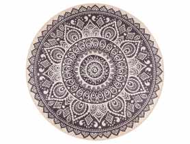 Dywan Print Shine 133 cm koło aztecki czarny MULTI-DECOR