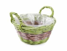 Osłonka wiklinowa z uchwytami 19x19x9/14 cm TIN TOURS