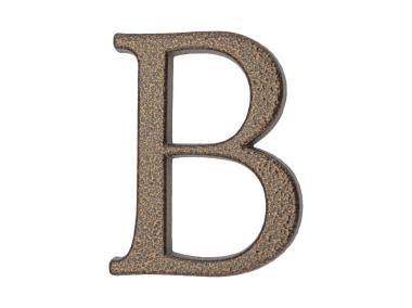 Zdjęcie: Litera aluminiowa "B" 105 mm złoty brąz METRO