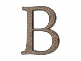 Litera aluminiowa "B" 105 mm złoty brąz METRO