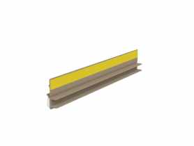 Listwa PVC BP12 L300 9/6 turner oak, przyokienna, dylatacyjna, tynkarska z uszczelką BELLA PLAST