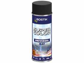 Lakier uniwersalny ogólnego zastosowania Super Color Universal Mat czarny mat RAL 9005 400 ml BOSTIK