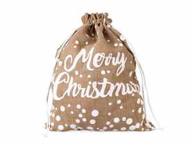 Worek jutowy świąteczny Merry Christmas 60x45 cm TIN TOURS