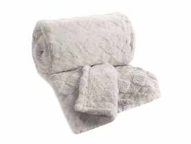 Koc Nancy 200x220 cm srebrny EUROFIRANY