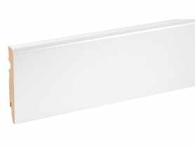 Listwa przypodłogowa MDF Biały RAL 9003 okleina półmat 10x1,6 cm zaokrąglona R08 220 cm CEZAR