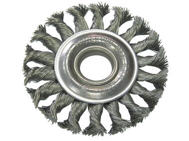 Zdjęcie: Szczotka tarczowa z drutu stalowego skręcanego 115 mm PROLINE