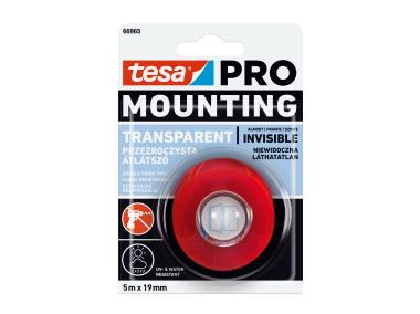 Zdjęcie: Taśma montażowa Pro transparent 5 m - 19 mm TESA