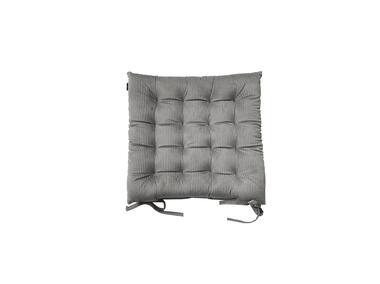Zdjęcie: Poduszka na krzesło welwetowa sztruks casual chic szary 43x43 cm CHIC HOME