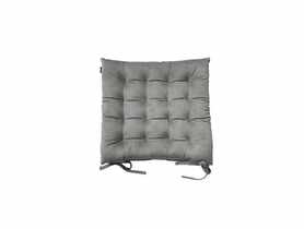 Poduszka na krzesło welwetowa sztruks casual chic szary 43x43 cm CHIC HOME