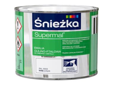 Zdjęcie: Emalia Supermal biały RAL9003 0,2L ŚNIEŻKA