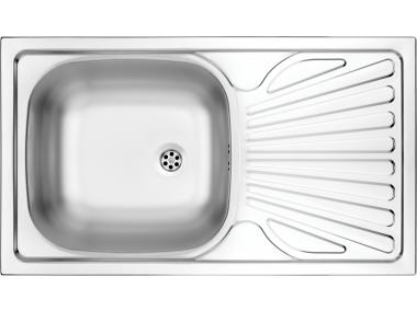 Zdjęcie: Zlewozmywak Techno dekor 1K Z/O 760x435x150, 2" + osprzęt DEANTE