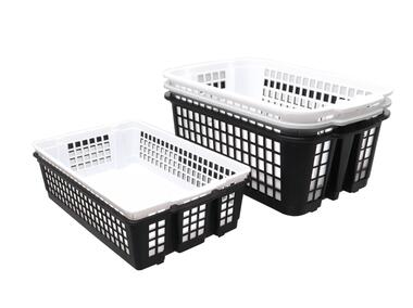 Zdjęcie: Koszyk plastikowy Benito biały 25x16x6,5 cm SYSTEMO