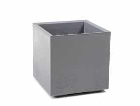 Kwietnik Karo Eco recycled 400x400 mm beton szary LAMELA