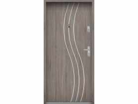 Drzwi wejściowe do mieszkań Bastion R-60 Dąb szary 90 cm lewe ODO KR CENTER