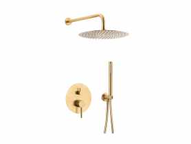 Zestaw natryskowy podtynkowy z baterią 3-funkcyjną Moza Brushed gold KFA
