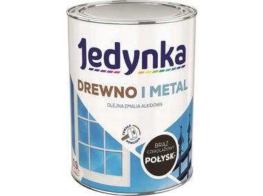 Zdjęcie: Emalia olejno-alkidowa drewno i metal brąz czekoladowy 0,9 L połysk JEDYNKA