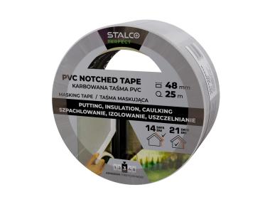 Zdjęcie: Taśma maskująca PVC karbowana 48 mm x 25 m PERFECT