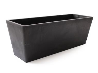 Zdjęcie: Doniczka 45x16x16 cm czarna prostokątna TIN TOURS
