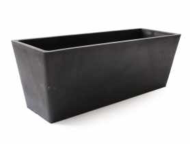 Doniczka 45x16x16 cm czarna prostokątna TIN TOURS