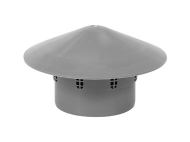 Zdjęcie: Wywiewka 110 mm szara z siatką TYCNER