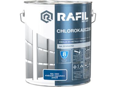 Zdjęcie: Emalia chlorokauczuk niebieski RAL5005 10L RAFIL
