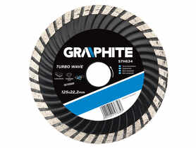 Tarcza diamentowa 125 x 22.2 mm, turbo wave GRAPHITE