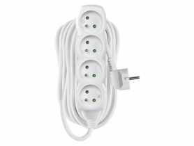 Przedłużacz 10 m, 4 gniazda, biały, PVC, 1 mm2 EMOS