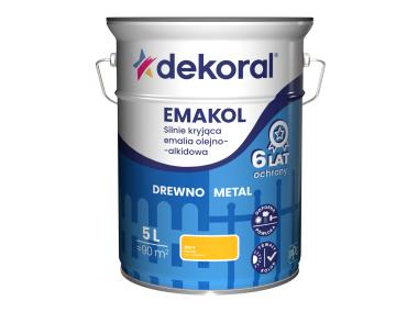 Zdjęcie: Emalia ftalowa Emakol Strong żółty 5 L DEKORAL