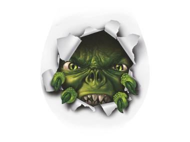 Zdjęcie: Naklejka 3D na deskę sedesową Monster STINNEA